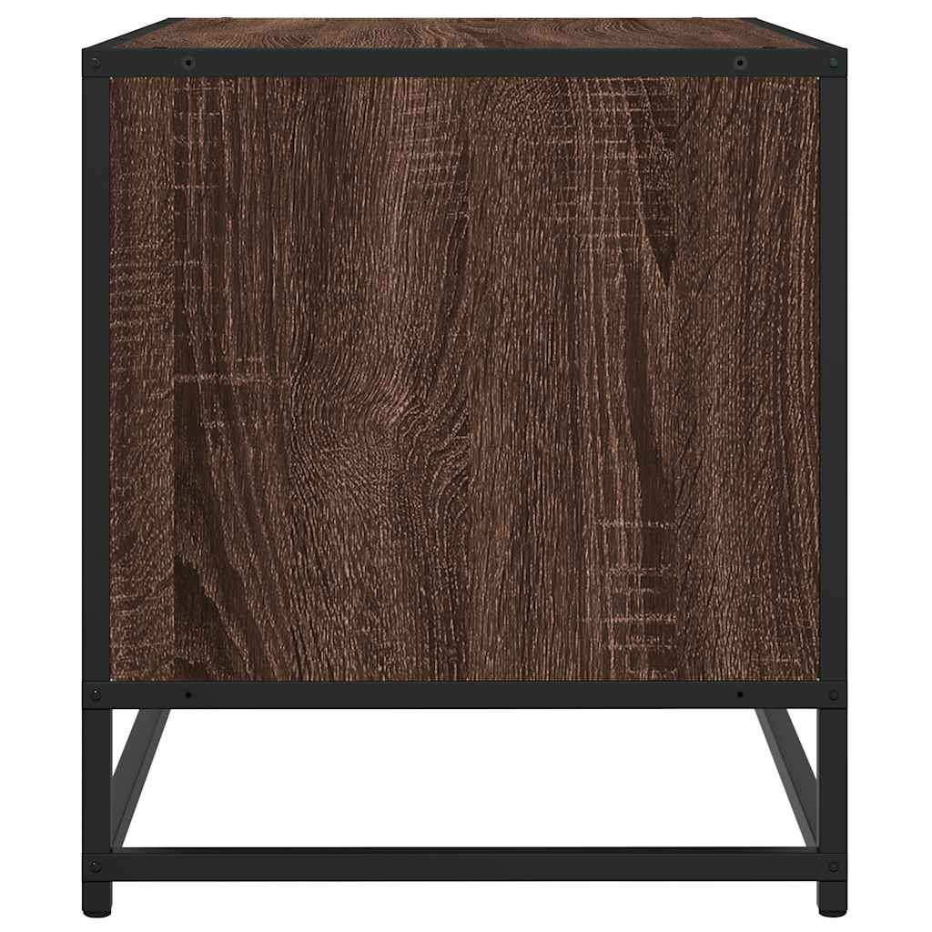 vidaXL Comodă TV, stejar maro, 61x40x46 cm lemn prelucrat și metal