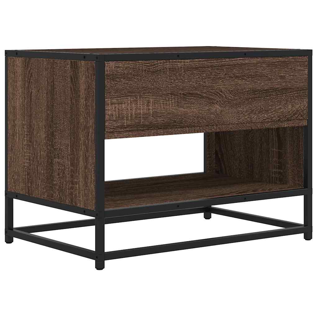 vidaXL Comodă TV, stejar maro, 61x40x46 cm lemn prelucrat și metal