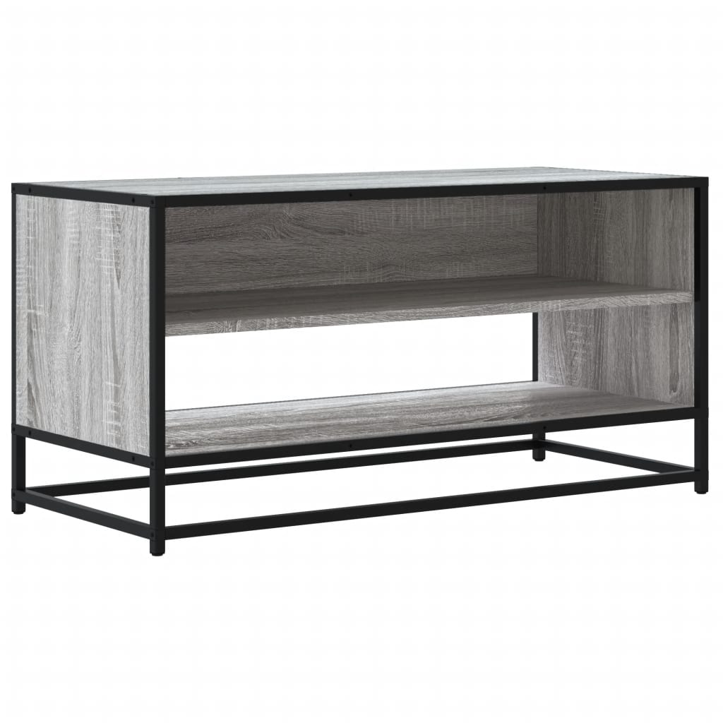 vidaXL Dulap TV, gri sonoma, 91x40x46 cm, lemn prelucrat și metal