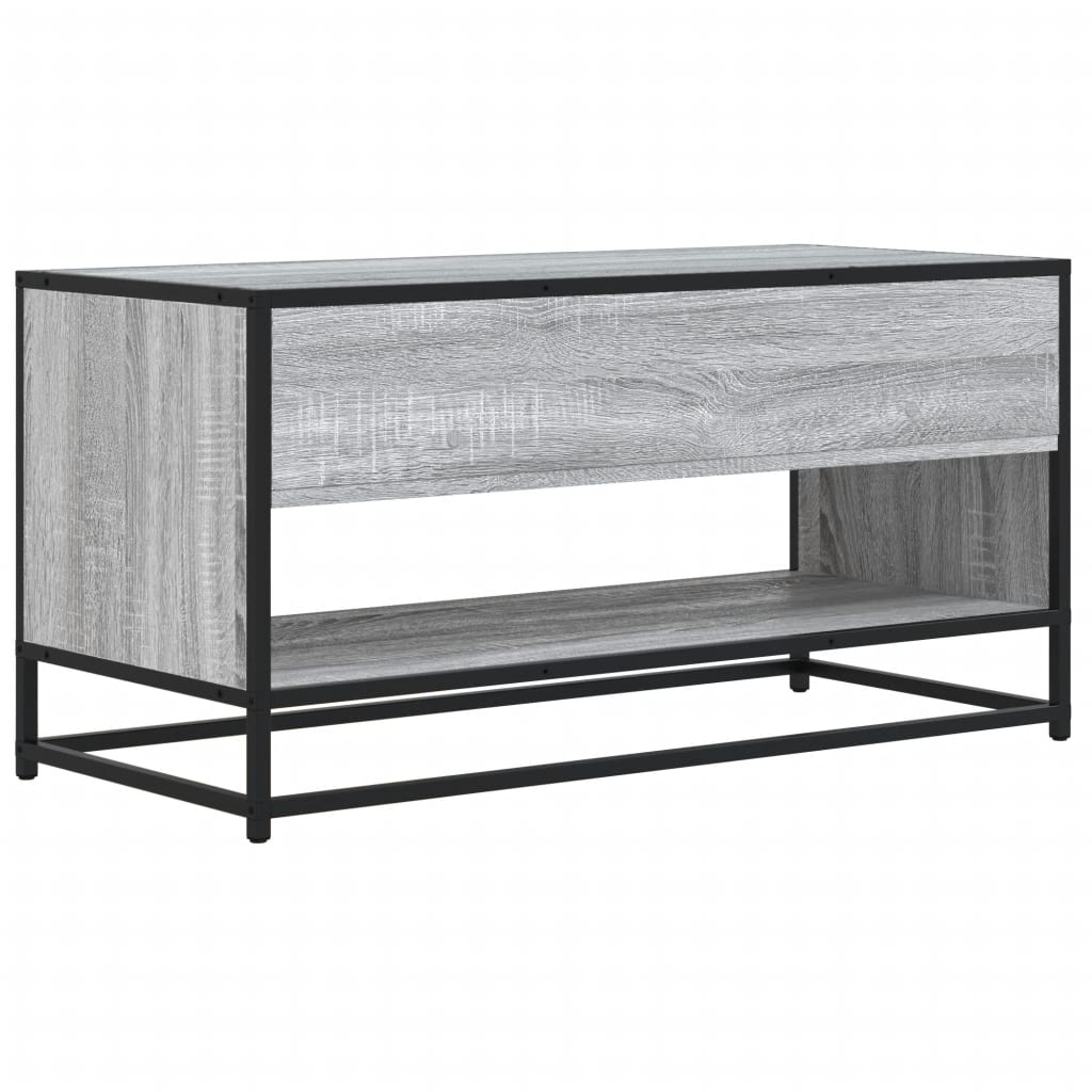 vidaXL Dulap TV, gri sonoma, 91x40x46 cm, lemn prelucrat și metal
