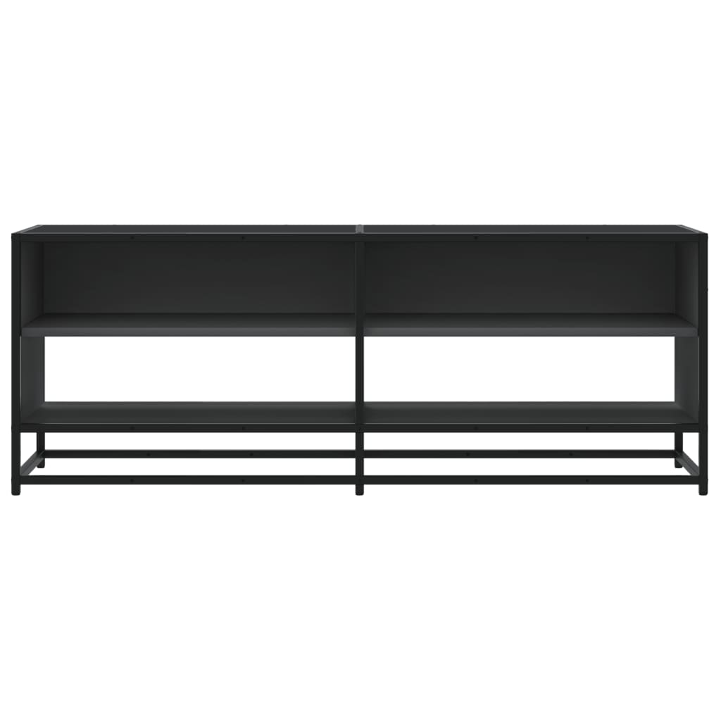 vidaXL Dulap TV, negru, 120,5x40x46 cm, lemn prelucrat și metal
