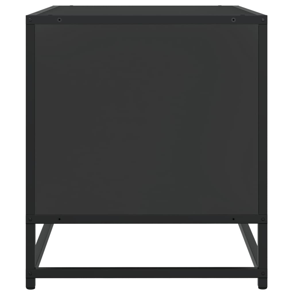 vidaXL Dulap TV, negru, 120,5x40x46 cm, lemn prelucrat și metal