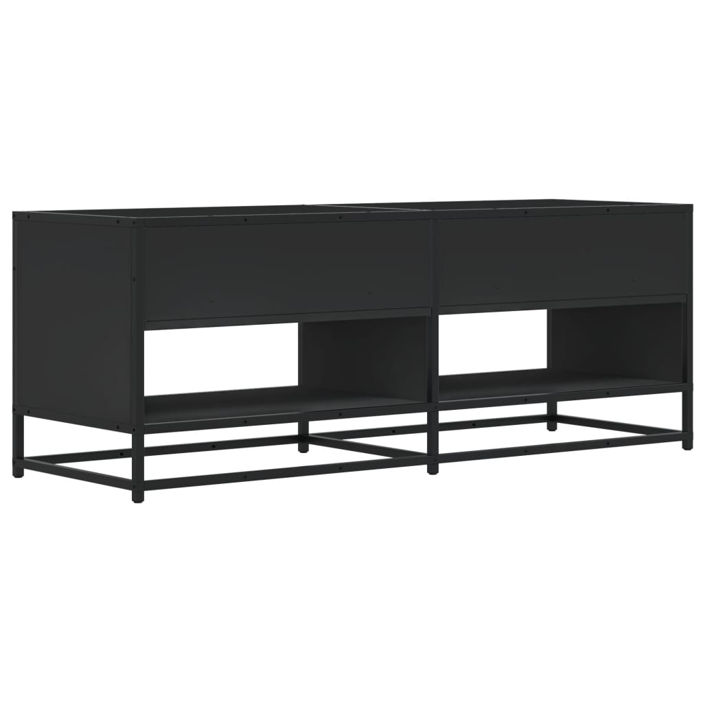 vidaXL Dulap TV, negru, 120,5x40x46 cm, lemn prelucrat și metal