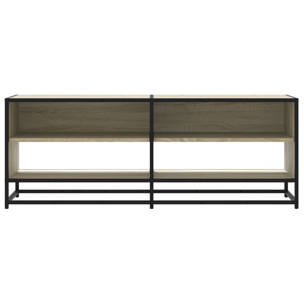 vidaXL Dulap TV stejar sonoma, 120,5x40x46 cm, lemn prelucrat și metal