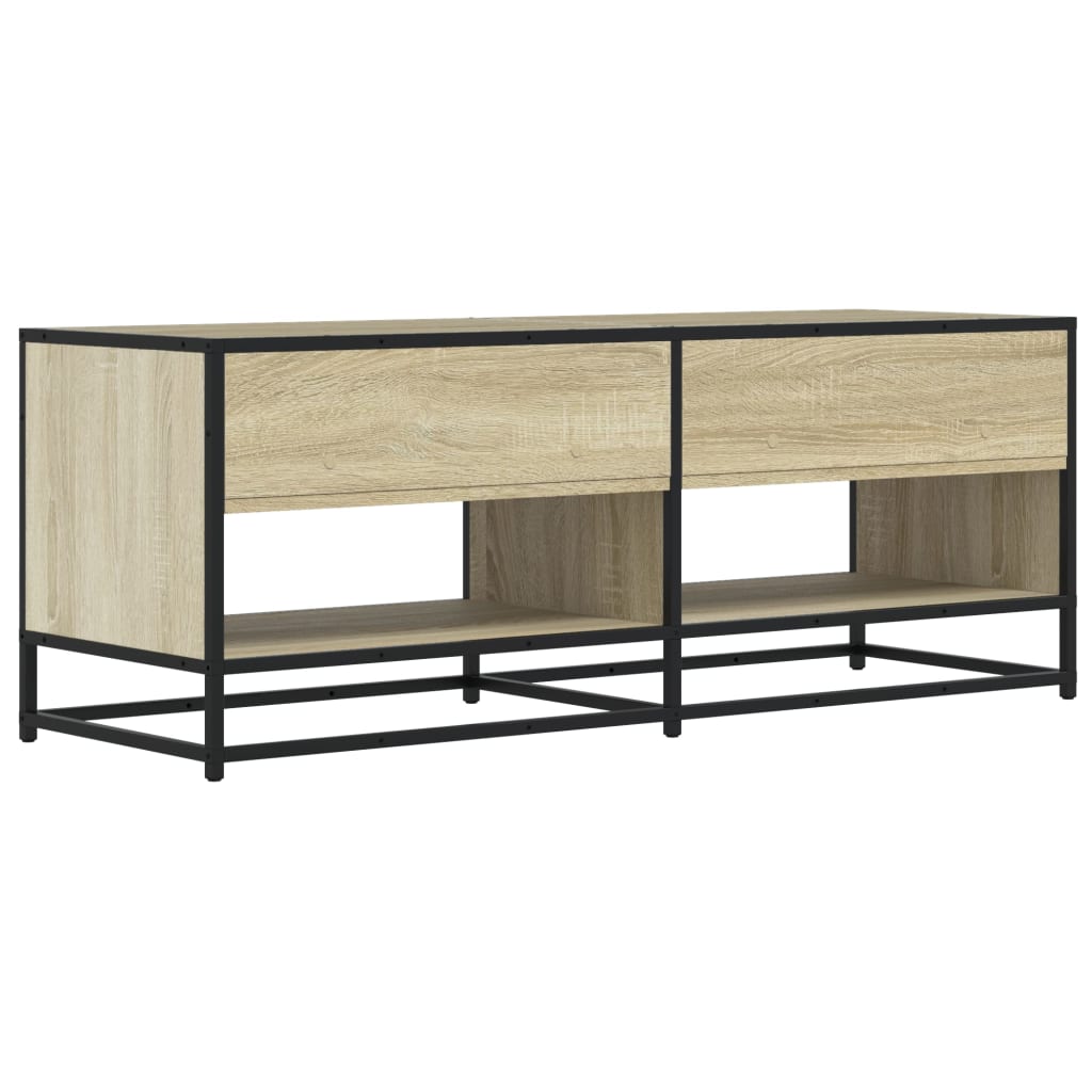 vidaXL Dulap TV stejar sonoma, 120,5x40x46 cm, lemn prelucrat și metal