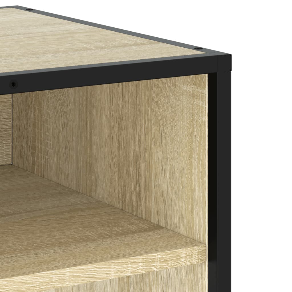 vidaXL Dulap TV stejar sonoma, 120,5x40x46 cm, lemn prelucrat și metal