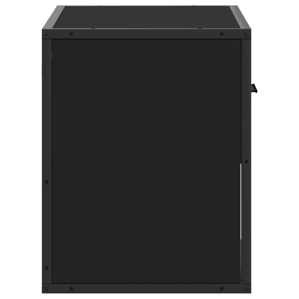 vidaXL Dulap TV, negru, 60x31x39,5 cm, lemn prelucrat și metal vidaXL Dulap TV, negru, 60x31x39,5 cm, lemn prelucrat și metal