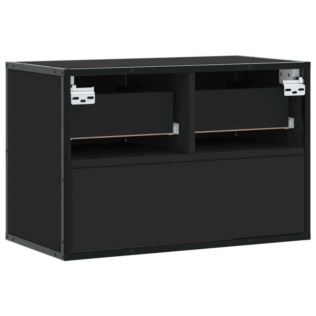 vidaXL Dulap TV, negru, 60x31x39,5 cm, lemn prelucrat și metal vidaXL Dulap TV, negru, 60x31x39,5 cm, lemn prelucrat și metal