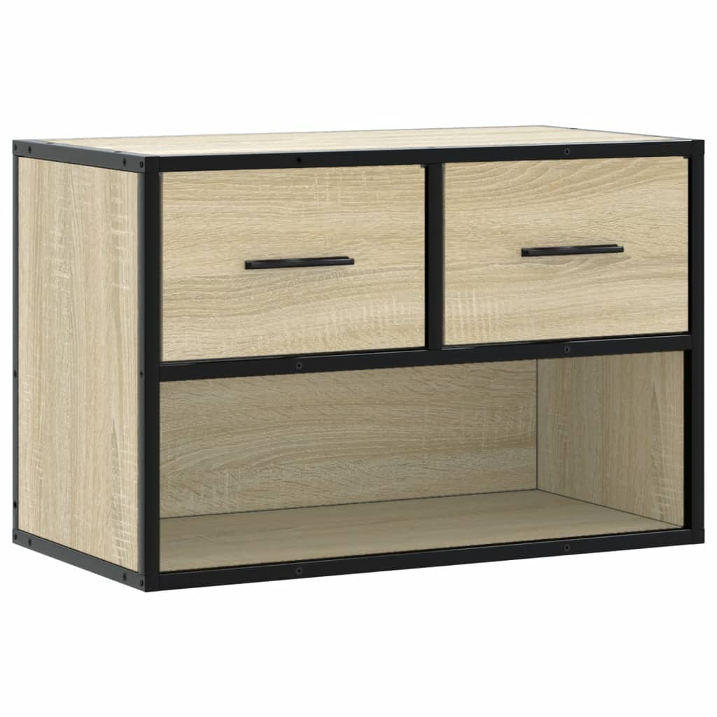 vidaXL Dulap TV, stejar sonoma, 60x31x39,5cm, lemn prelucrat și metal vidaXL Dulap TV, stejar sonoma, 60x31x39,5cm, lemn prelucrat și metal