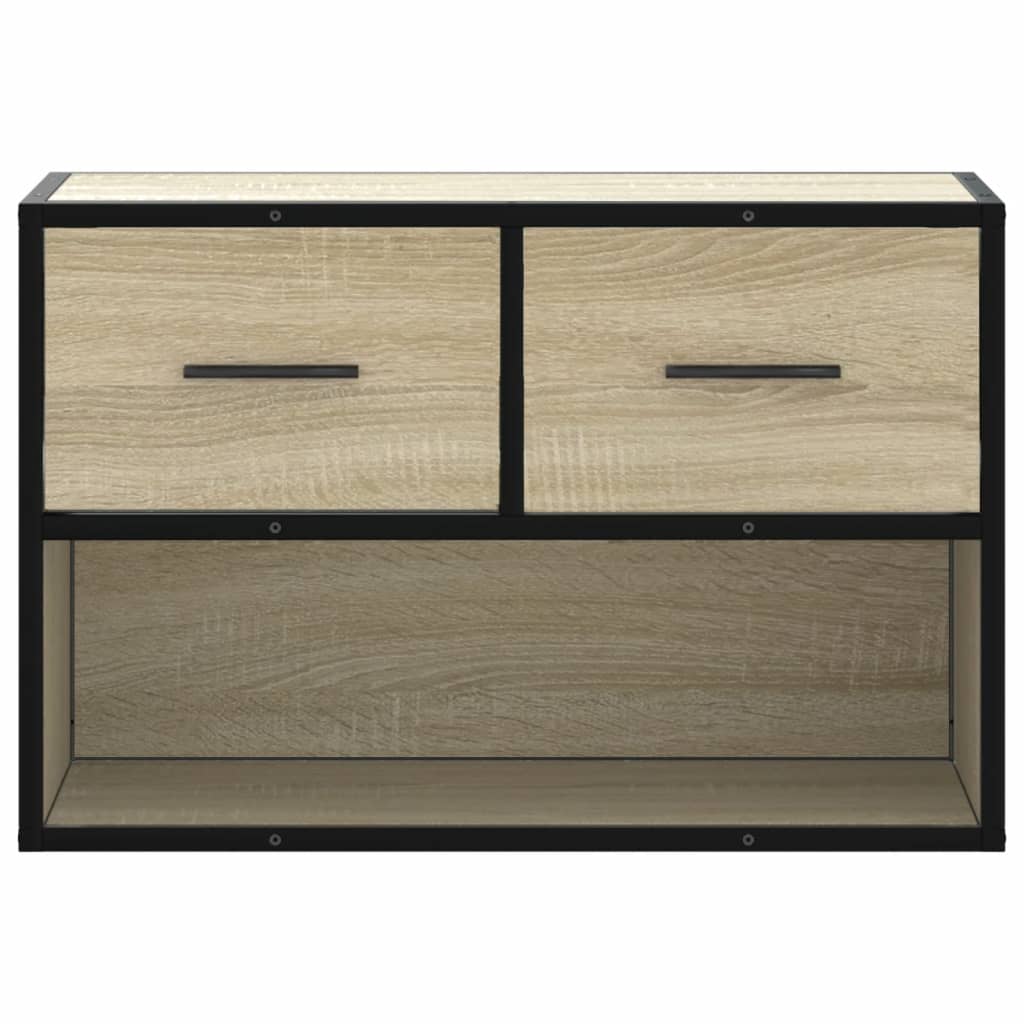 vidaXL Dulap TV, stejar sonoma, 60x31x39,5cm, lemn prelucrat și metal vidaXL Dulap TV, stejar sonoma, 60x31x39,5cm, lemn prelucrat și metal