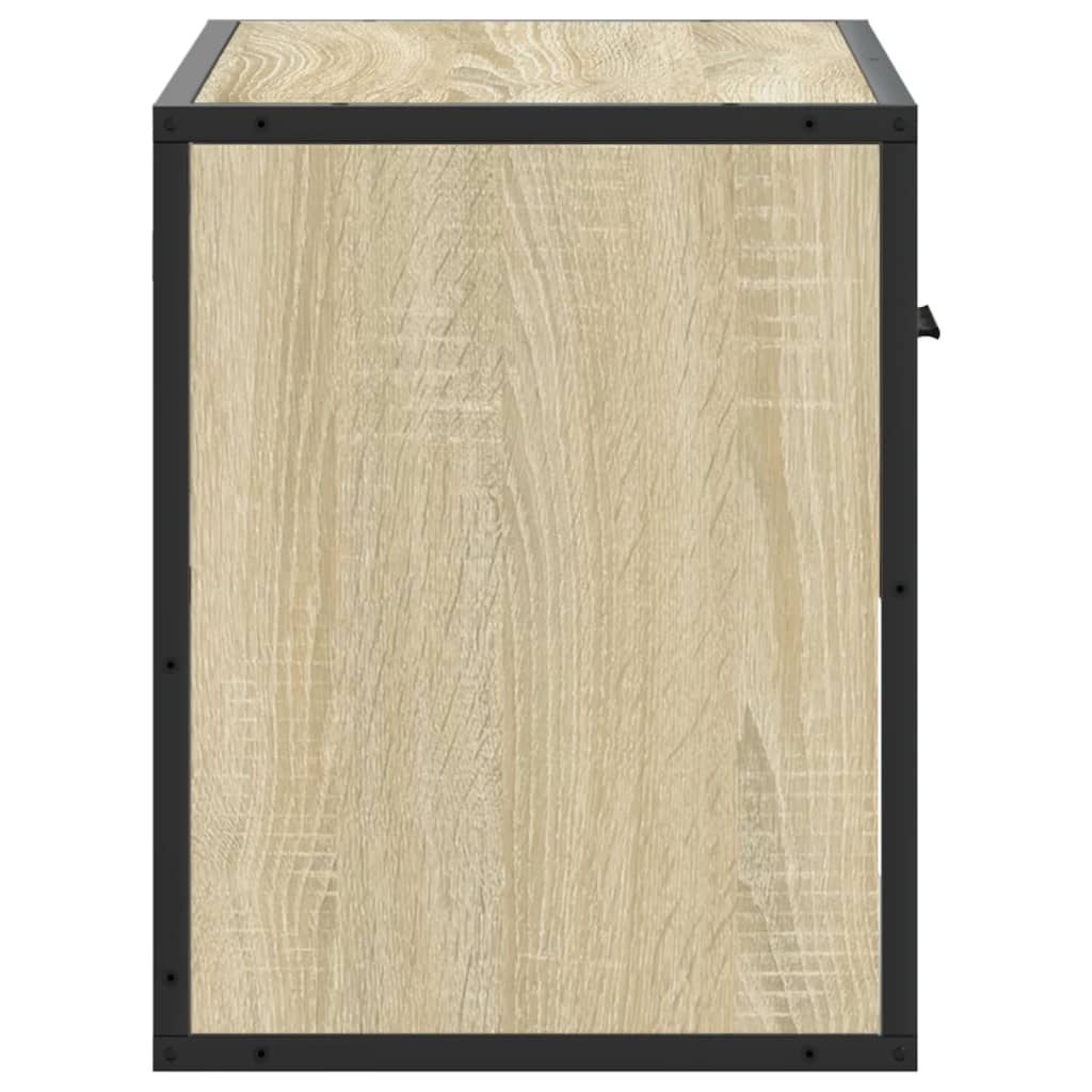 vidaXL Dulap TV, stejar sonoma, 60x31x39,5cm, lemn prelucrat și metal vidaXL Dulap TV, stejar sonoma, 60x31x39,5cm, lemn prelucrat și metal