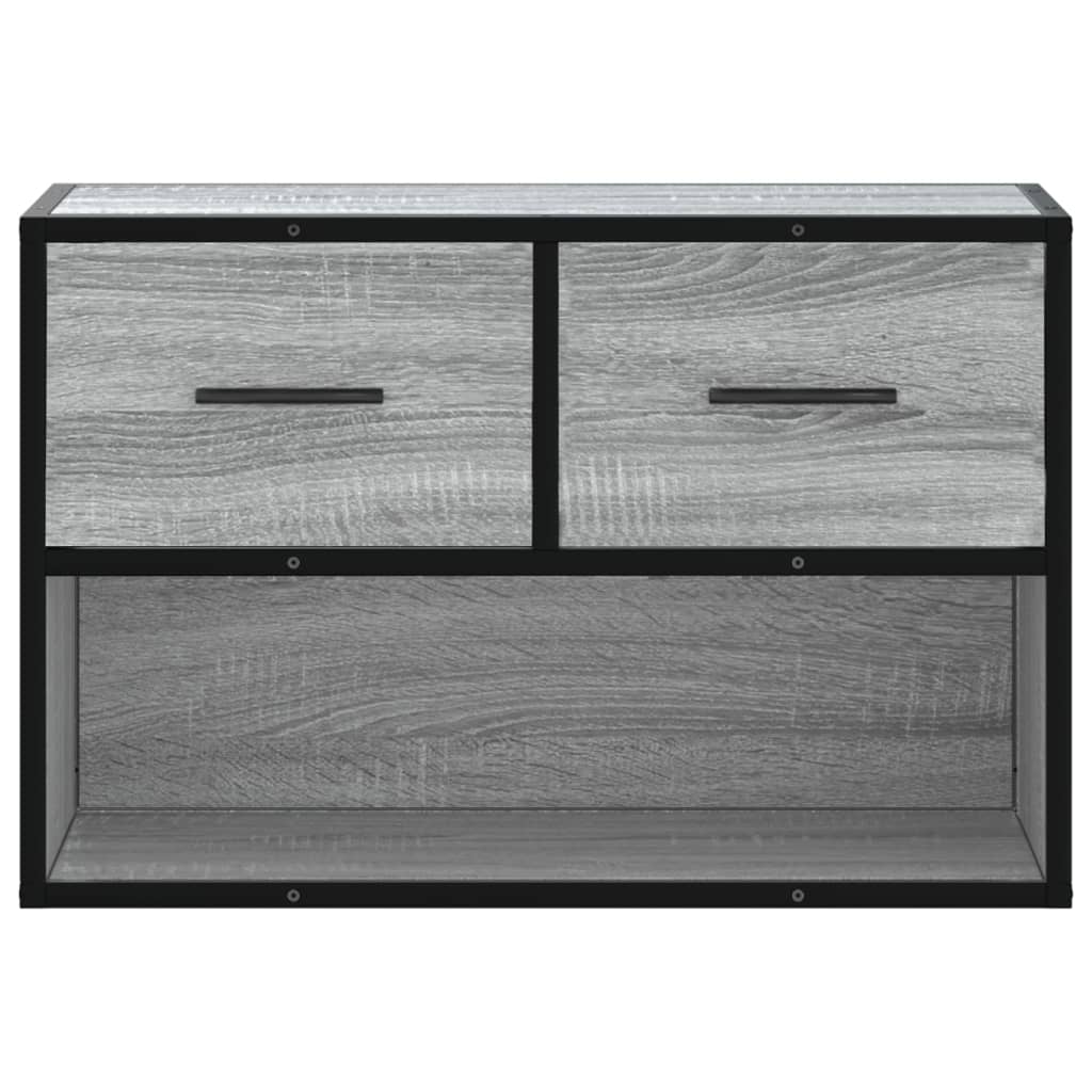 vidaXL Dulap TV, gri sonoma, 60x31x39,5 cm, lemn prelucrat și metal