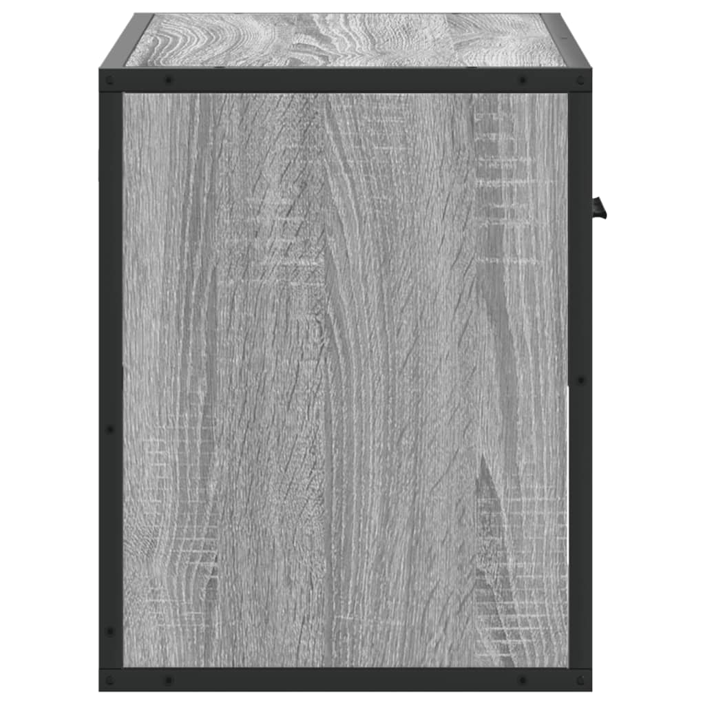 vidaXL Dulap TV, gri sonoma, 60x31x39,5 cm, lemn prelucrat și metal