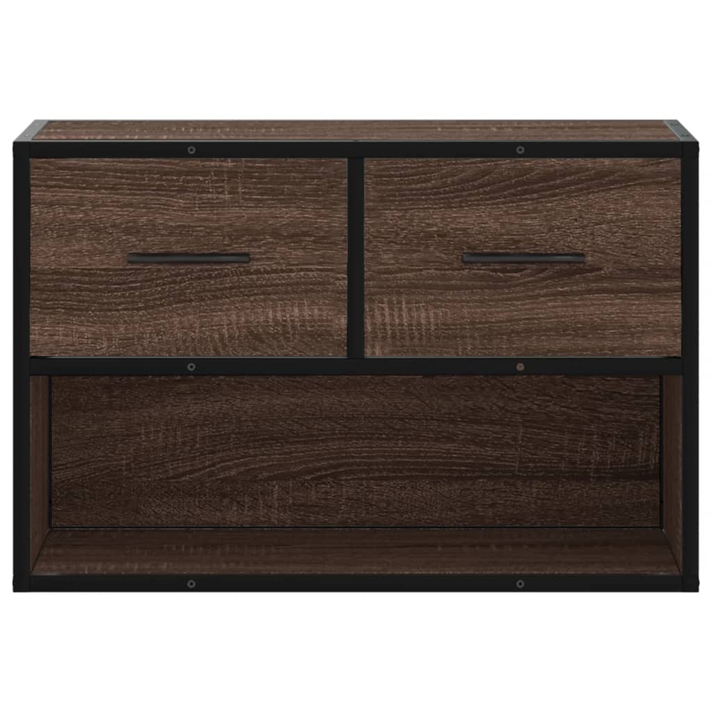 vidaXL Dulap TV, stejar maro, 60x31x39,5 cm, lemn prelucrat și metal vidaXL Dulap TV, stejar maro, 60x31x39,5 cm, lemn prelucrat și metal