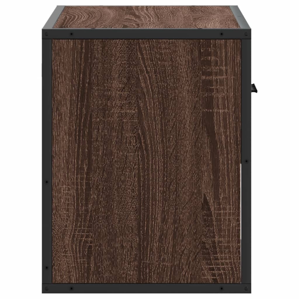 vidaXL Dulap TV, stejar maro, 60x31x39,5 cm, lemn prelucrat și metal vidaXL Dulap TV, stejar maro, 60x31x39,5 cm, lemn prelucrat și metal