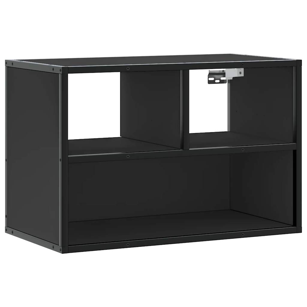 vidaXL Dulap TV, negru, 60x31x39,5 cm, lemn prelucrat și metal vidaXL Dulap TV, negru, 60x31x39,5 cm, lemn prelucrat și metal