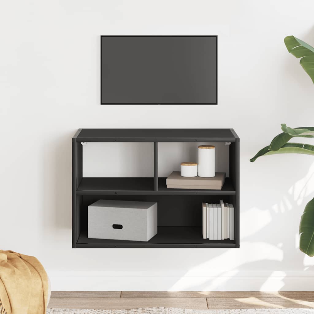 vidaXL Dulap TV, negru, 60x31x39,5 cm, lemn prelucrat și metal vidaXL Dulap TV, negru, 60x31x39,5 cm, lemn prelucrat și metal