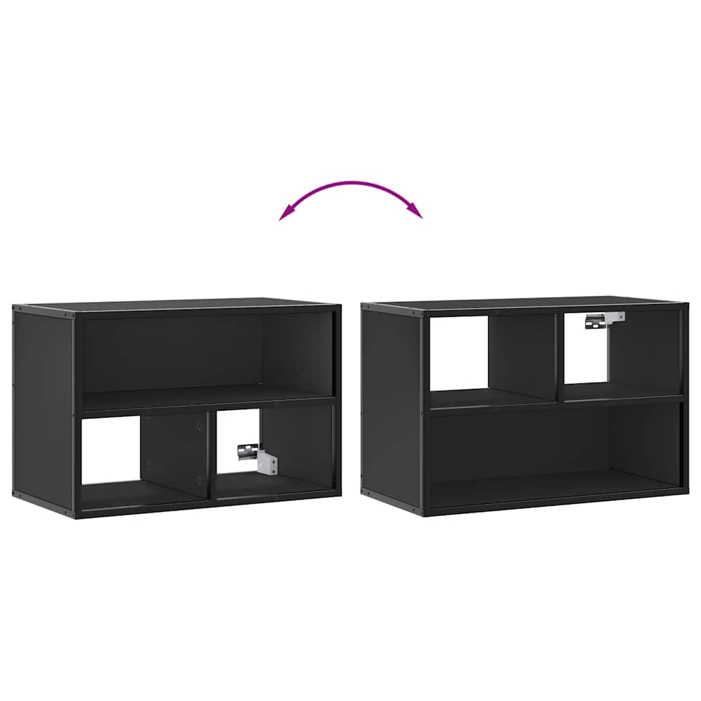 vidaXL Dulap TV, negru, 60x31x39,5 cm, lemn prelucrat și metal vidaXL Dulap TV, negru, 60x31x39,5 cm, lemn prelucrat și metal