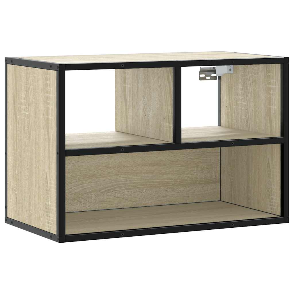 vidaXL Dulap TV, stejar sonoma, 60x31x39,5cm, lemn prelucrat și metal vidaXL Dulap TV, stejar sonoma, 60x31x39,5cm, lemn prelucrat și metal