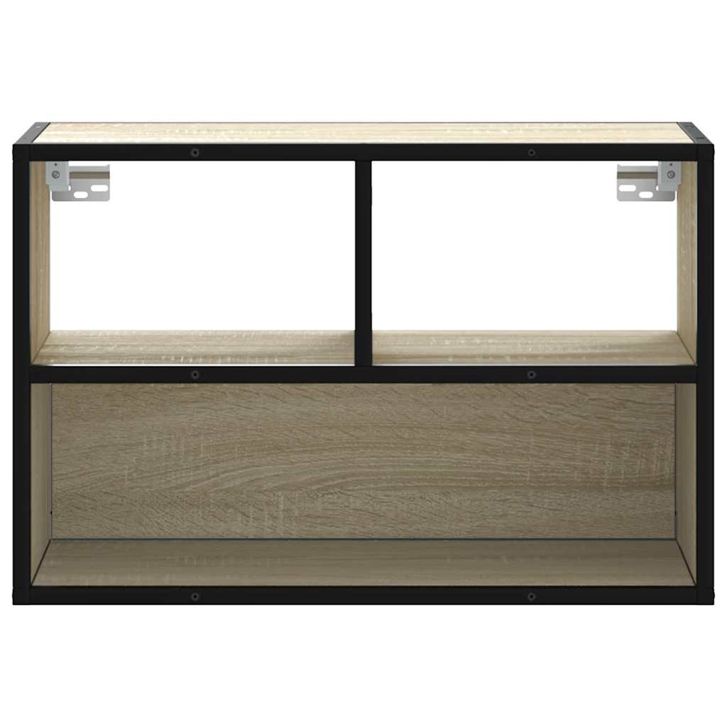 vidaXL Dulap TV, stejar sonoma, 60x31x39,5cm, lemn prelucrat și metal vidaXL Dulap TV, stejar sonoma, 60x31x39,5cm, lemn prelucrat și metal