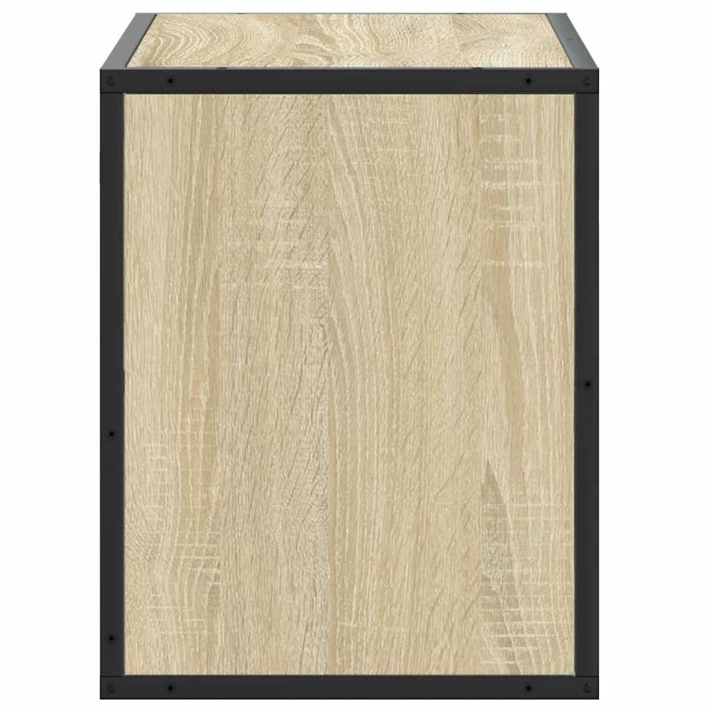 vidaXL Dulap TV, stejar sonoma, 60x31x39,5cm, lemn prelucrat și metal vidaXL Dulap TV, stejar sonoma, 60x31x39,5cm, lemn prelucrat și metal