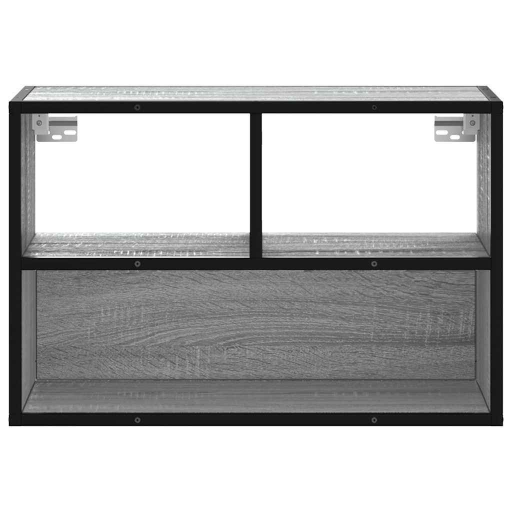 vidaXL Dulap TV, gri sonoma, 60x31x39,5 cm, lemn prelucrat și metal