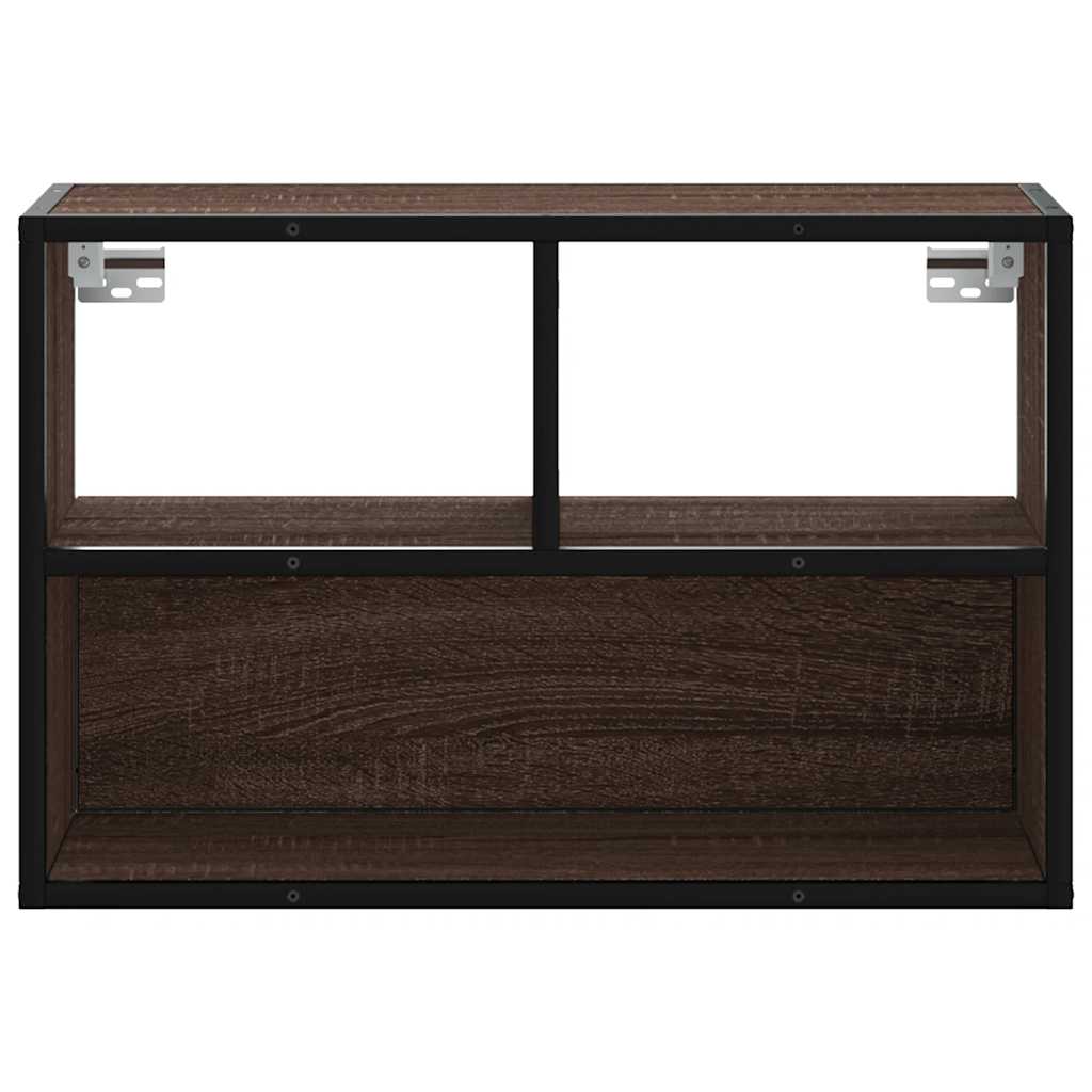 vidaXL Dulap TV, stejar maro, 60x31x39,5 cm, lemn prelucrat și metal vidaXL Dulap TV, stejar maro, 60x31x39,5 cm, lemn prelucrat și metal