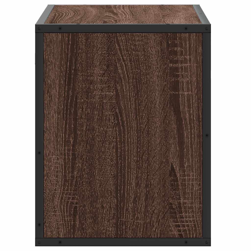 vidaXL Dulap TV, stejar maro, 60x31x39,5 cm, lemn prelucrat și metal vidaXL Dulap TV, stejar maro, 60x31x39,5 cm, lemn prelucrat și metal
