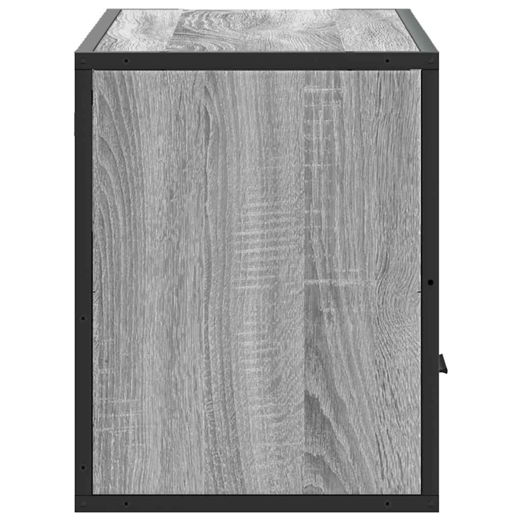 vidaXL Dulap TV, gri sonoma, 80x31x39,5 cm, lemn prelucrat și metal