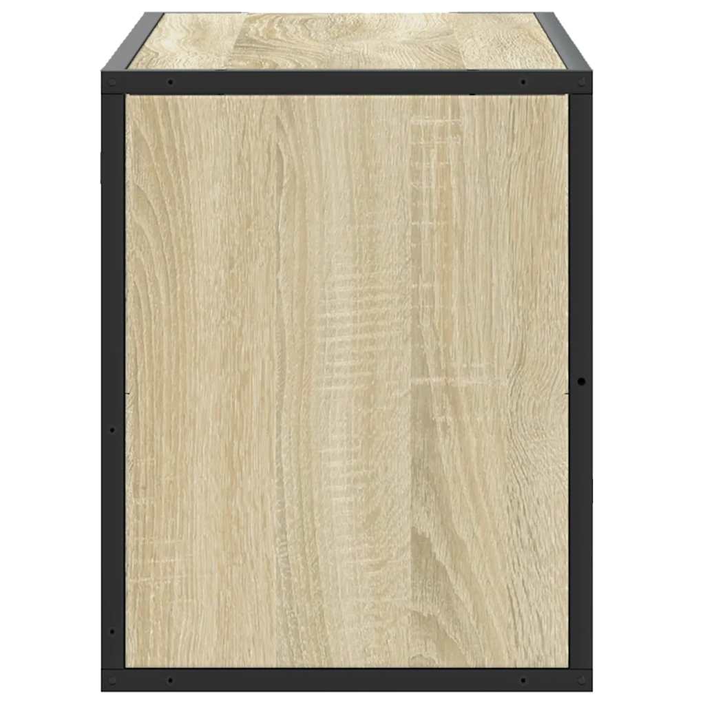 vidaXL Dulap TV, stejar sonoma, 80x31x39,5 cm, lemn prelucrat și metal vidaXL Dulap TV, stejar sonoma, 80x31x39,5 cm, lemn prelucrat și metal