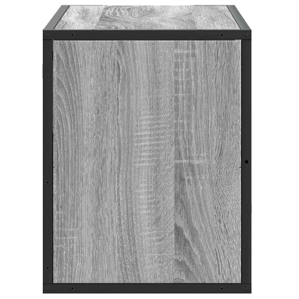 vidaXL Dulap TV, gri sonoma, 80x31x39,5 cm, lemn prelucrat și metal