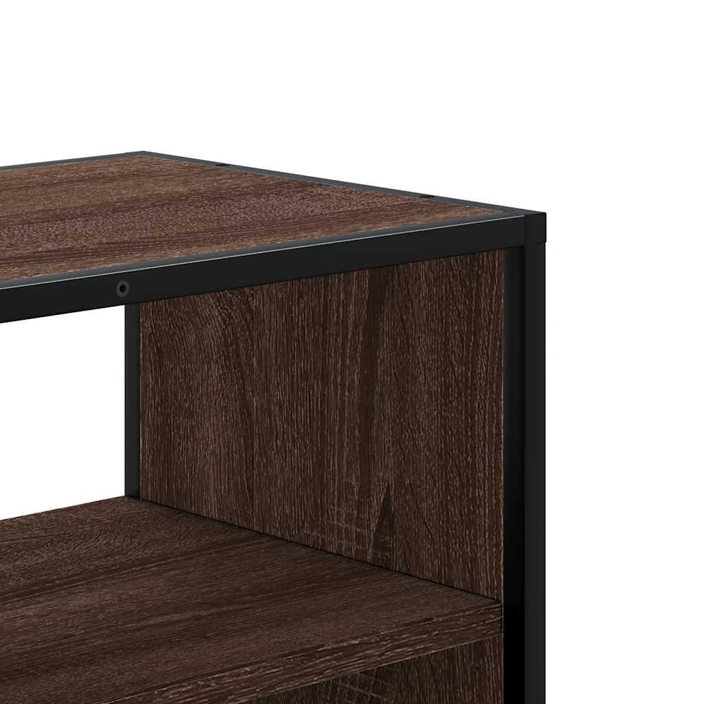 vidaXL Dulap TV, stejar maro, 80x31x39,5 cm, lemn prelucrat și metal vidaXL Dulap TV, stejar maro, 80x31x39,5 cm, lemn prelucrat și metal