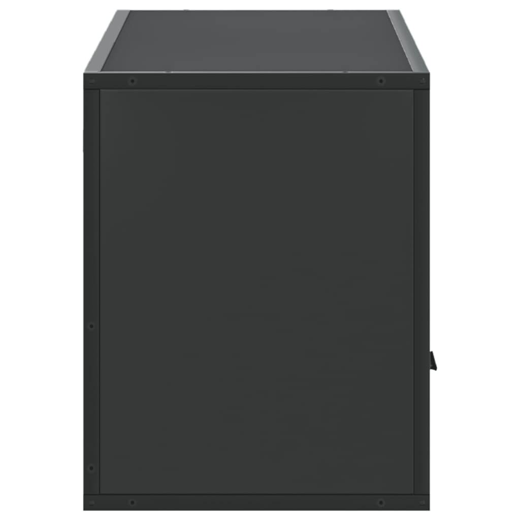 vidaXL Dulap TV, negru, 100x31x39,5 cm, lemn prelucrat și metal