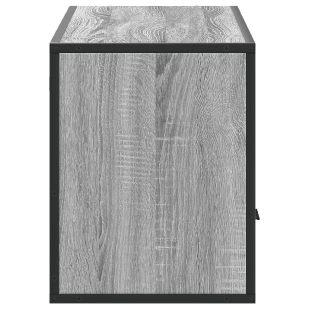 vidaXL Dulap TV, gri sonoma, 100x31x39,5 cm, lemn prelucrat și metal
