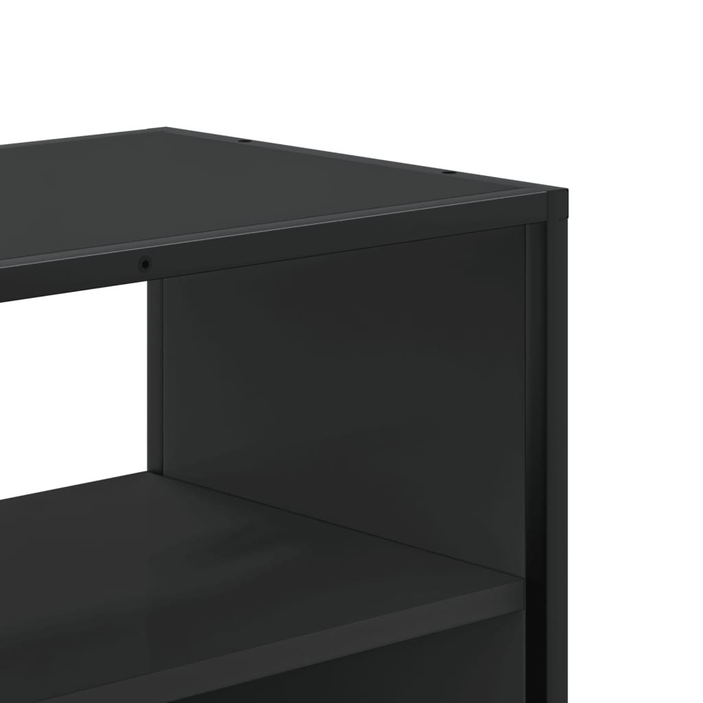 vidaXL Dulap TV, negru, 100x31x39,5 cm, lemn prelucrat și metal