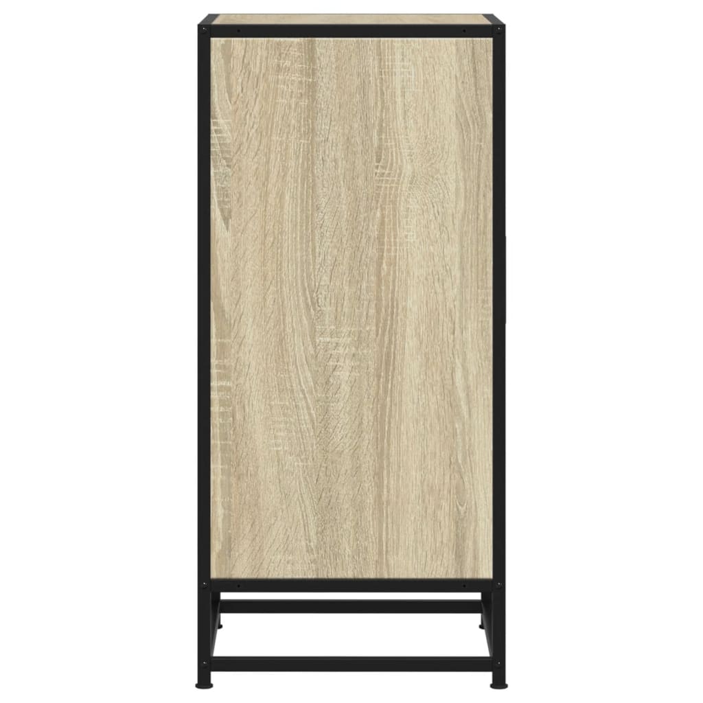 vidaXL Dulap, stejar sonoma, 35,5x35x76 cm, lemn prelucrat și metal