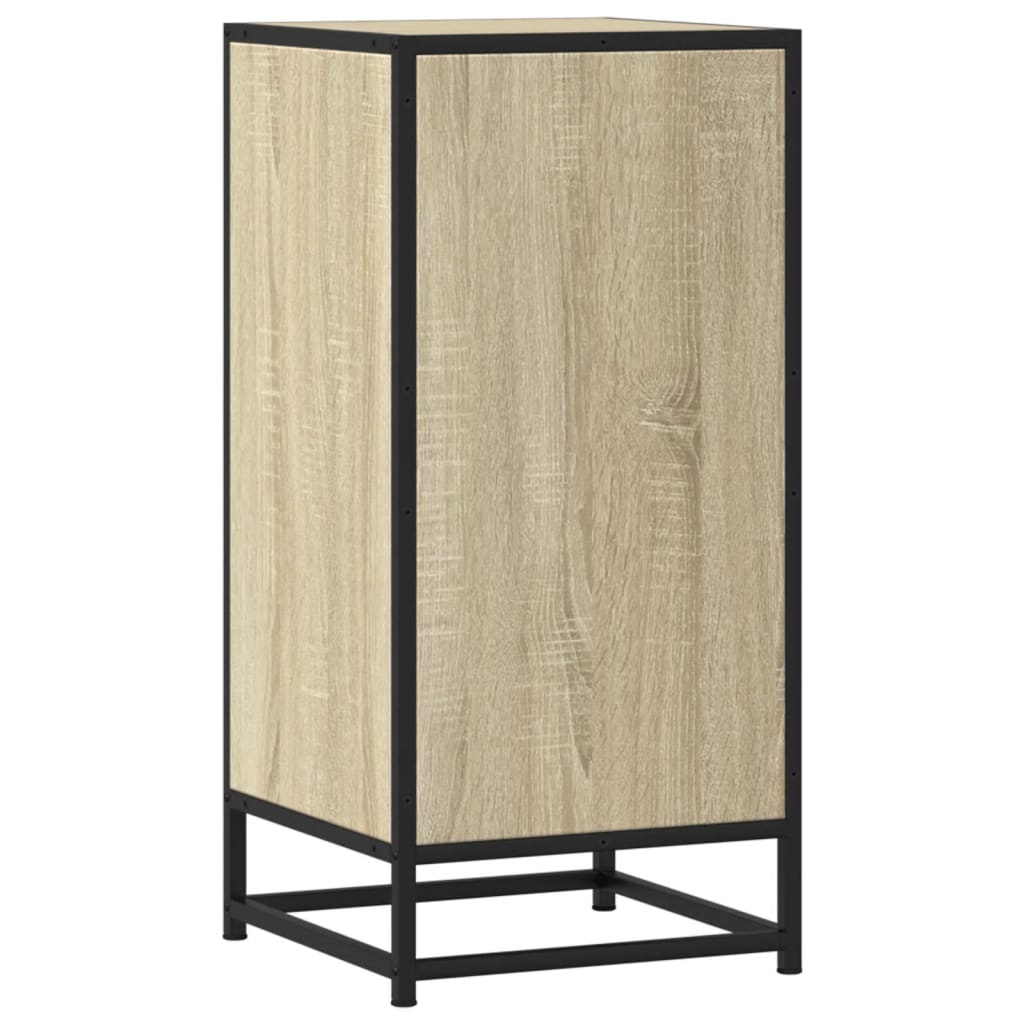 vidaXL Dulap, stejar sonoma, 35,5x35x76 cm, lemn prelucrat și metal