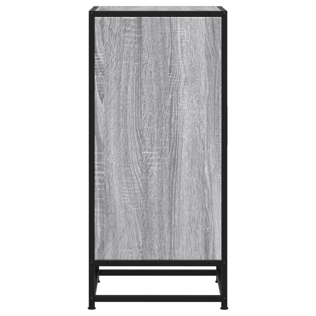 vidaXL Dulap, gri sonoma, 35,5x35x76 cm, lemn prelucrat și metal