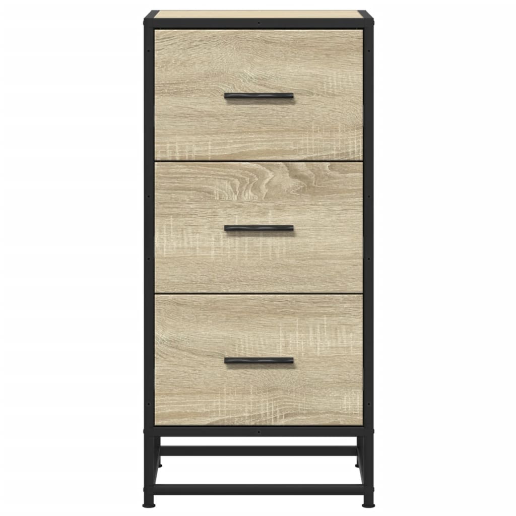vidaXL Dulap, stejar sonoma, 35,5x35x76 cm, lemn prelucrat și metal