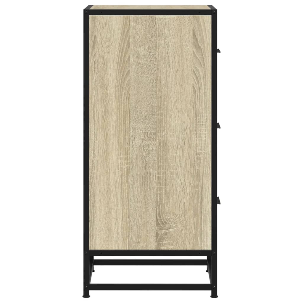 vidaXL Dulap, stejar sonoma, 35,5x35x76 cm, lemn prelucrat și metal