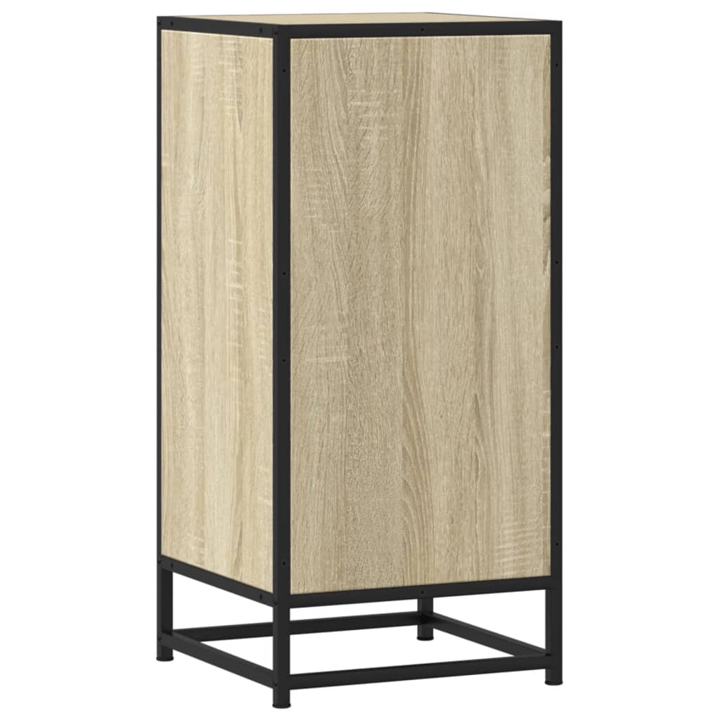 vidaXL Dulap, stejar sonoma, 35,5x35x76 cm, lemn prelucrat și metal
