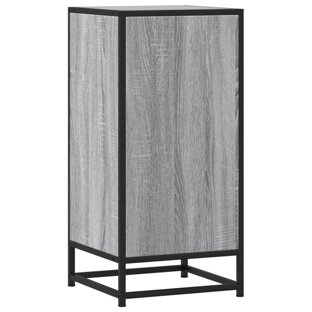 vidaXL Dulap, gri sonoma, 35,5x35x76 cm, lemn prelucrat și metal