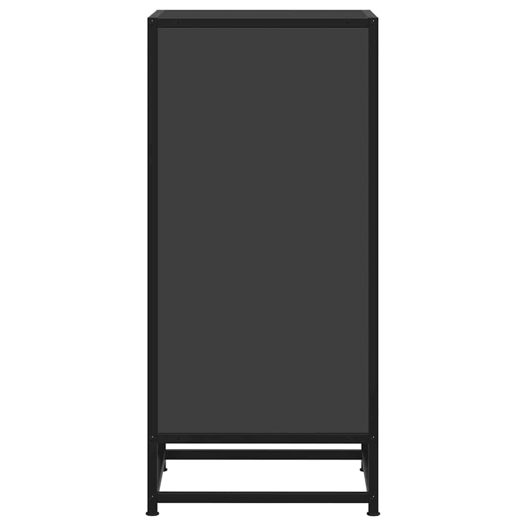 vidaXL Dulap, negru, 35,5x35x76 cm, lemn prelucrat și metal