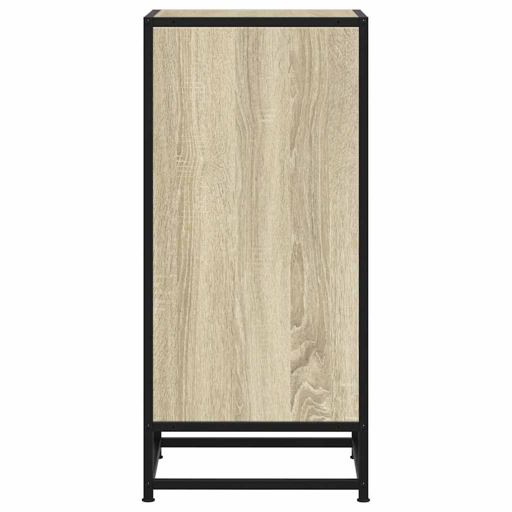 vidaXL Dulap, stejar sonoma, 35,5x35x76 cm, lemn prelucrat și metal