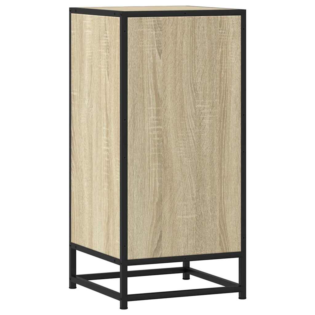 vidaXL Dulap, stejar sonoma, 35,5x35x76 cm, lemn prelucrat și metal