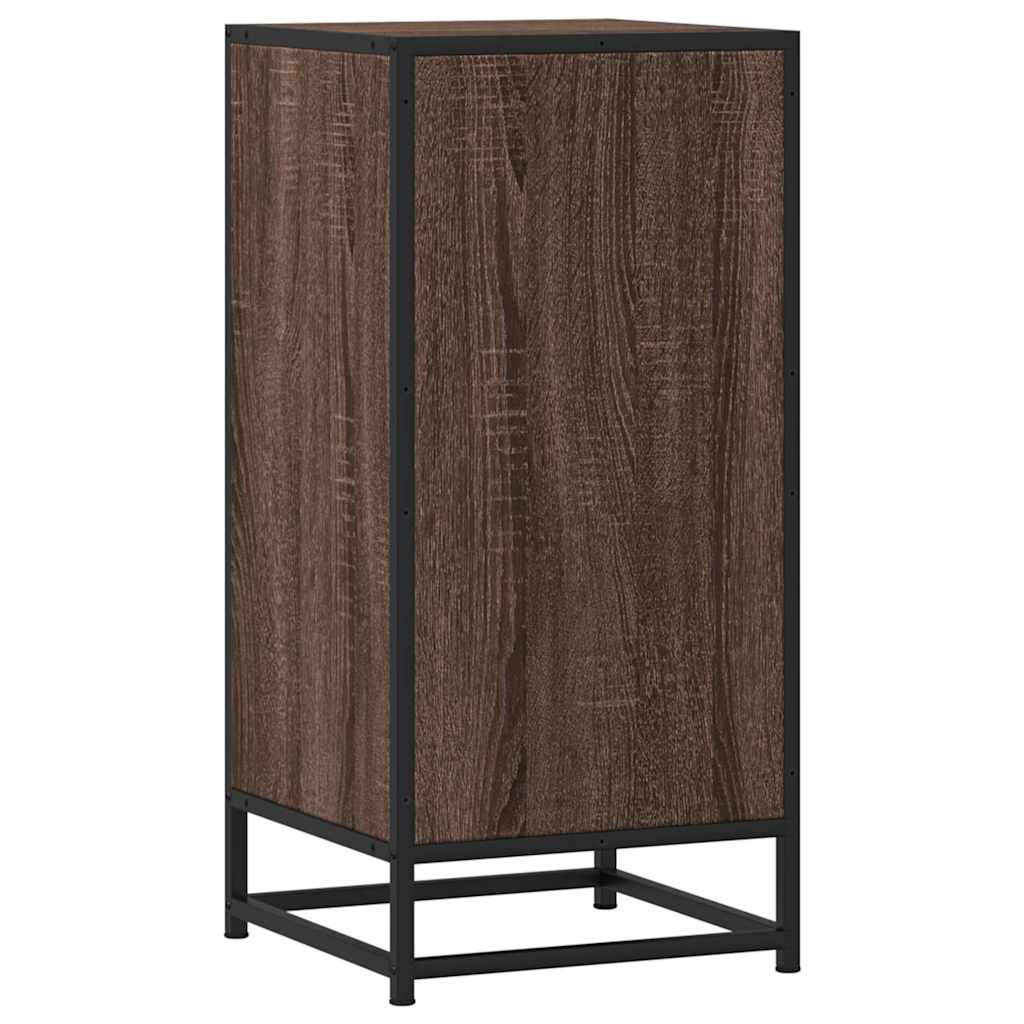 vidaXL Dulap, stejar maro, 35,5x35x76 cm, lemn prelucrat și metal