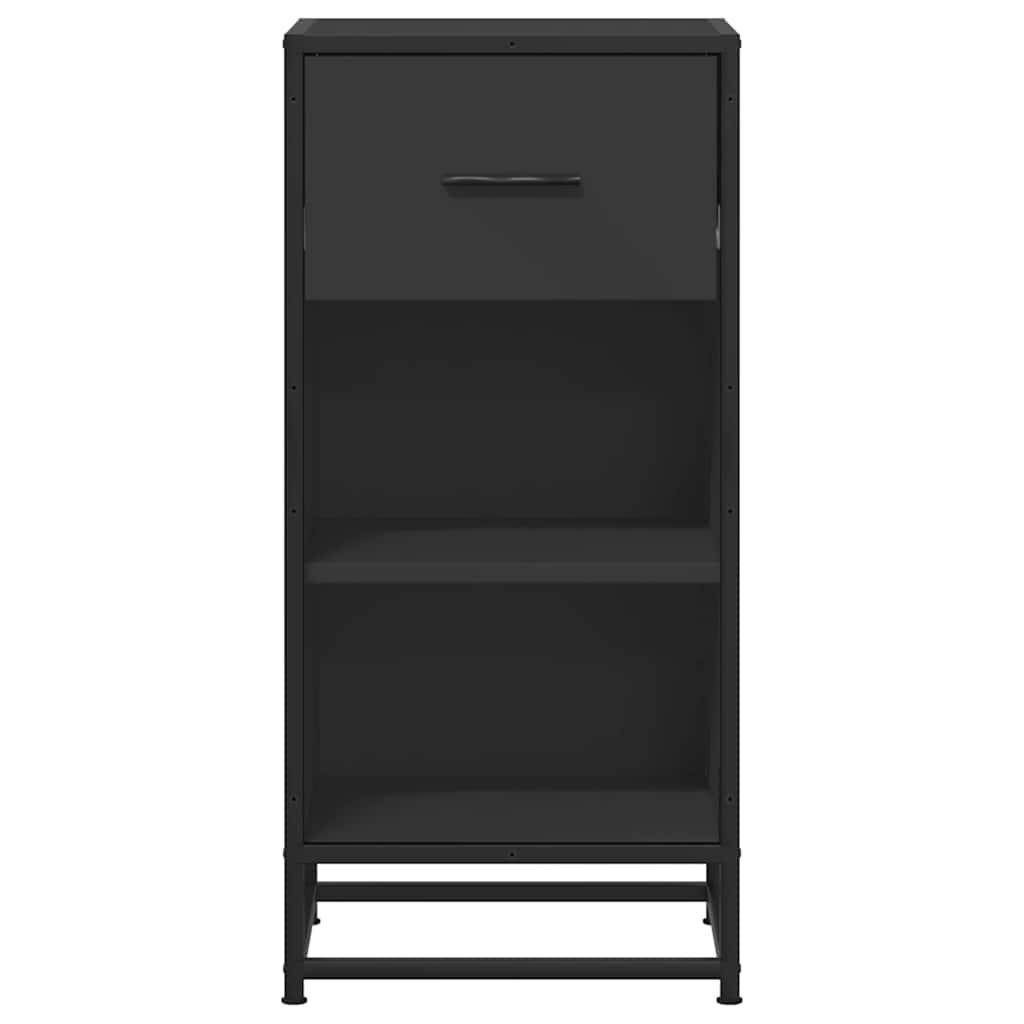 vidaXL Dulap, negru, 35,5x35x76 cm, lemn prelucrat și metal