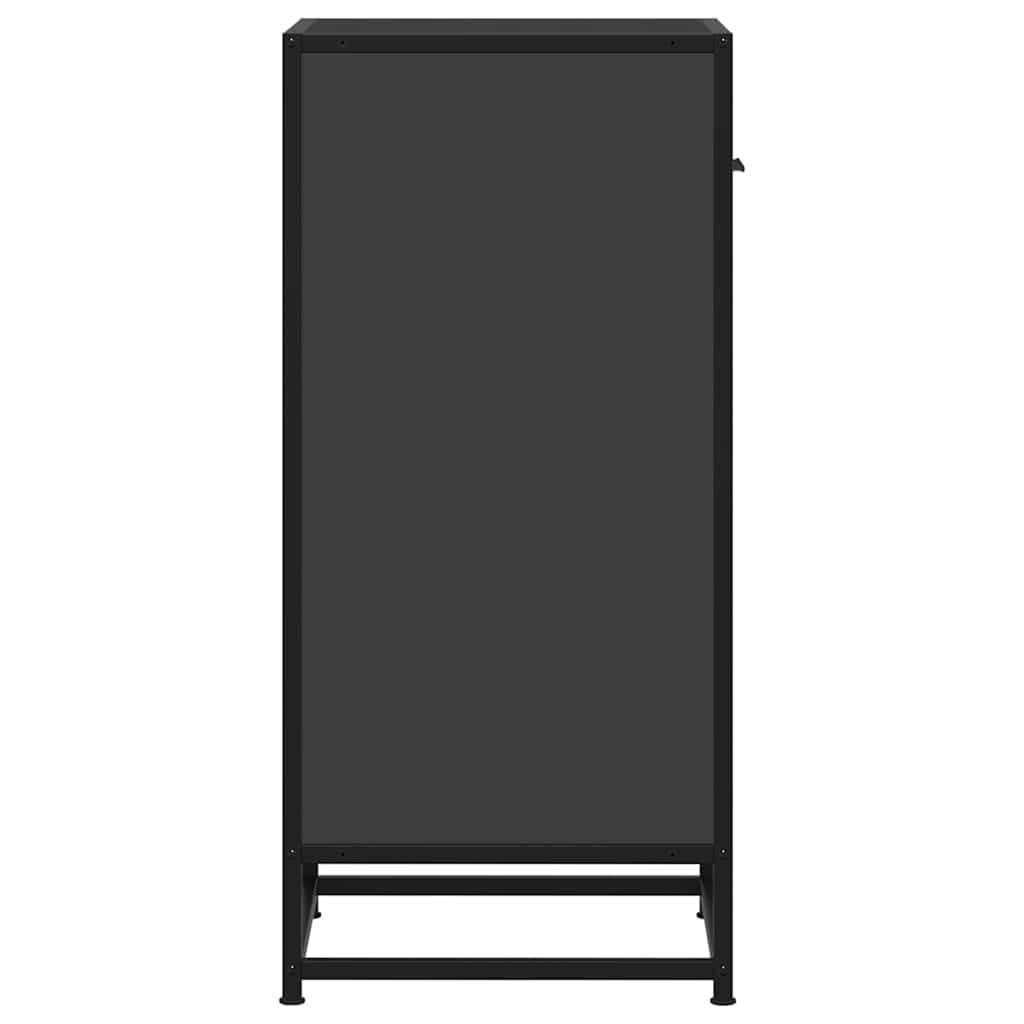 vidaXL Dulap, negru, 35,5x35x76 cm, lemn prelucrat și metal