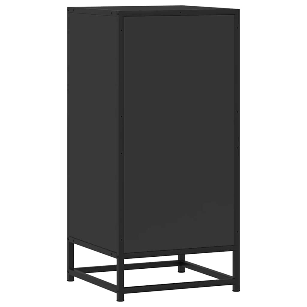 vidaXL Dulap, negru, 35,5x35x76 cm, lemn prelucrat și metal