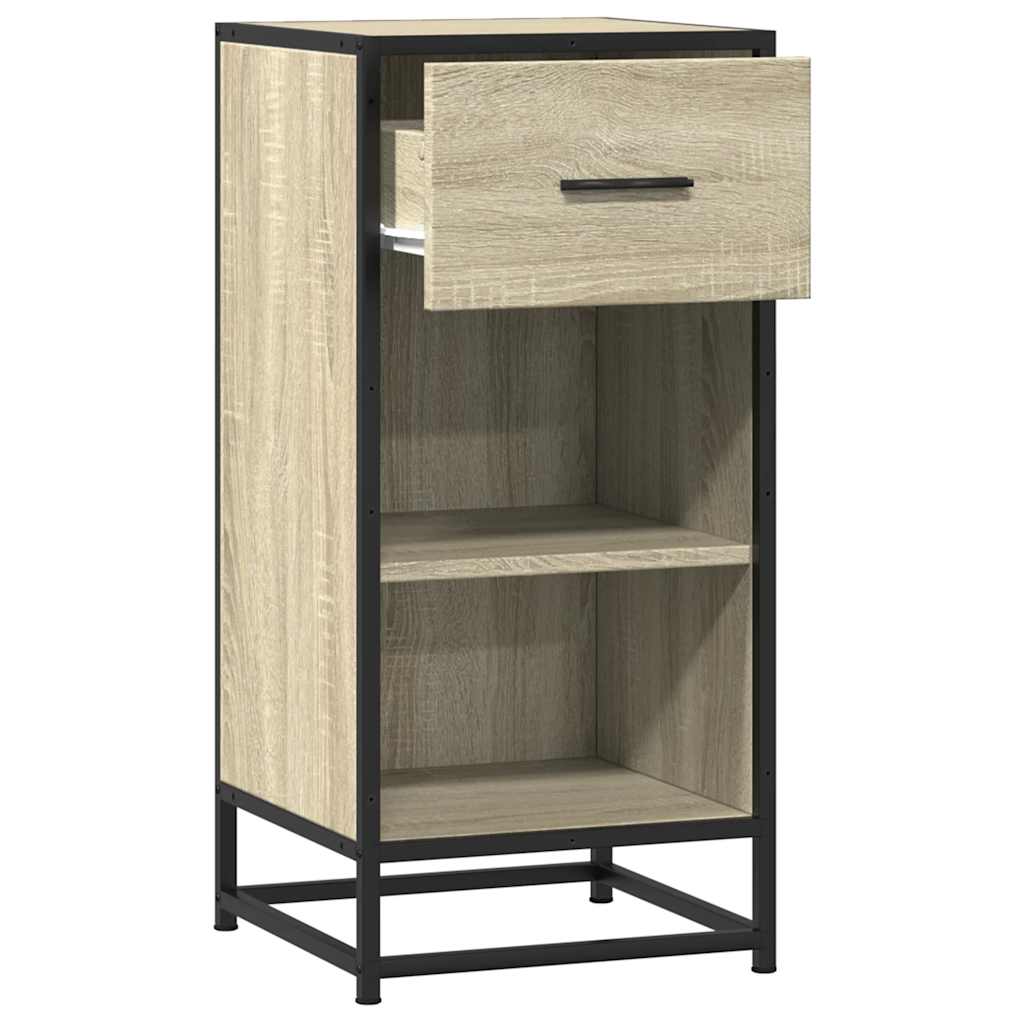 vidaXL Dulap, stejar sonoma, 35,5x35x76 cm, lemn prelucrat și metal